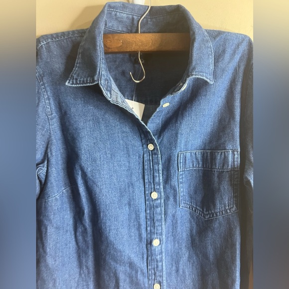 NWT J crew women’s fitted denim button down size xs - Picture 4 of 9